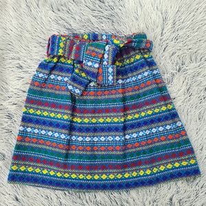 1960s Tweed Skirt Girls Mini Skirt - Size 8. Mod casual skirt.